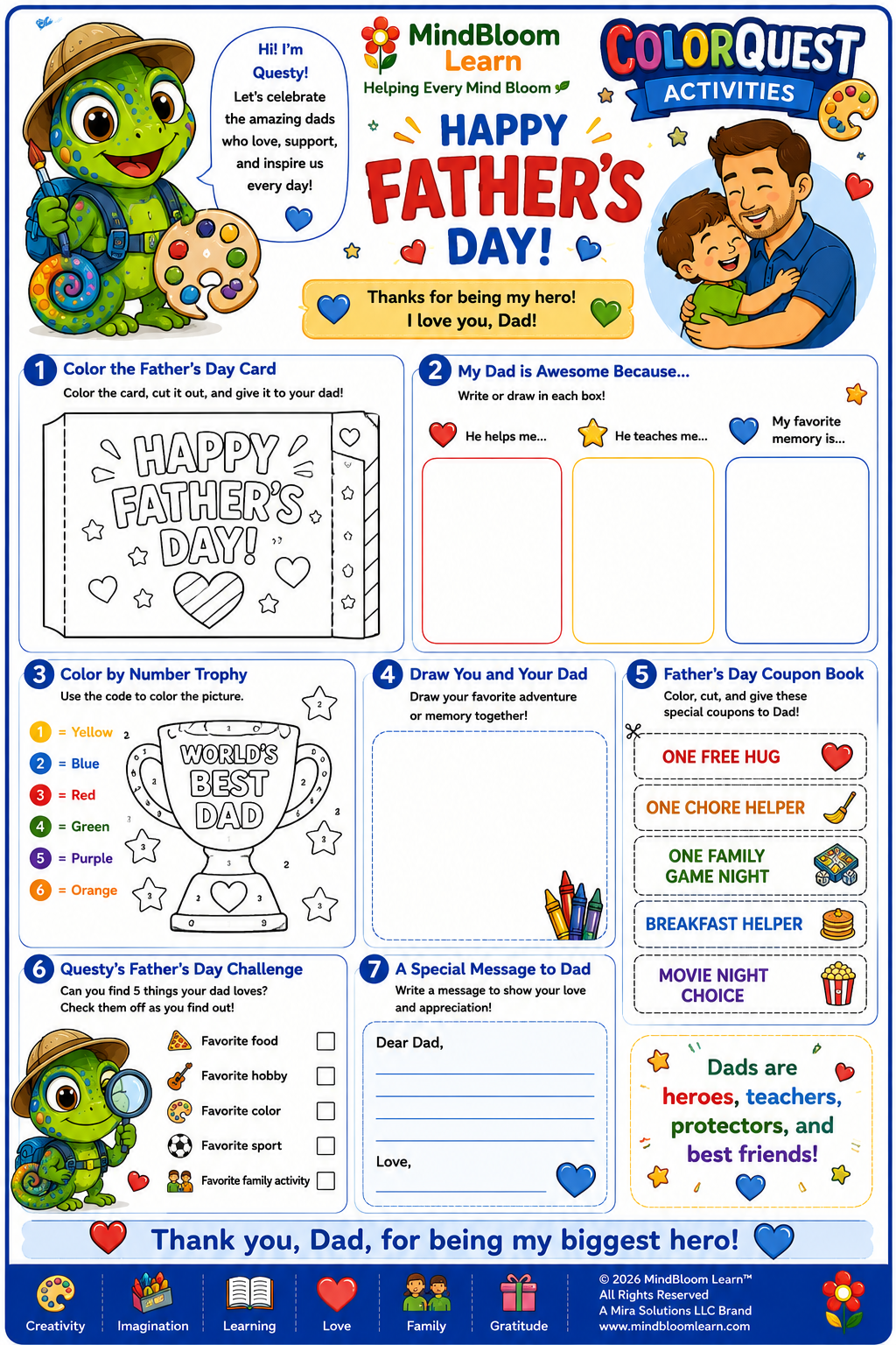 ColorQuest Father's Day activity