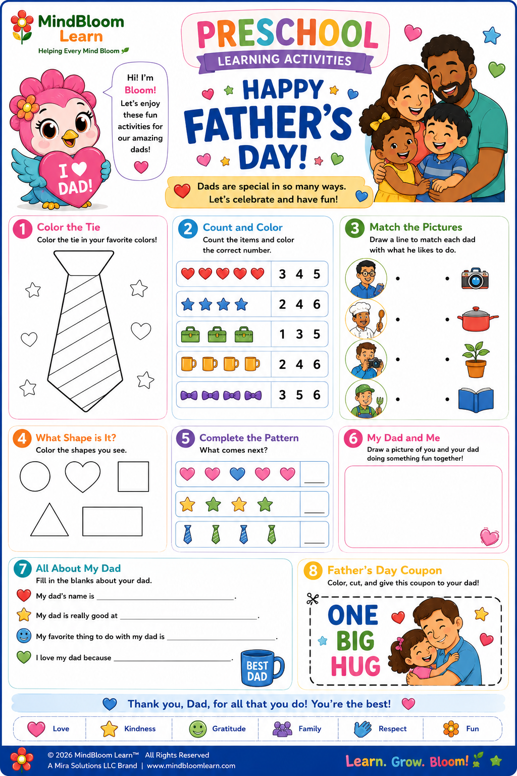 Preschool Father's Day activity